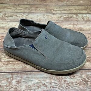 OluKai Nohea Lole Slip On Shoes Men's Size 11.5 Brown 100% 10346-10DE